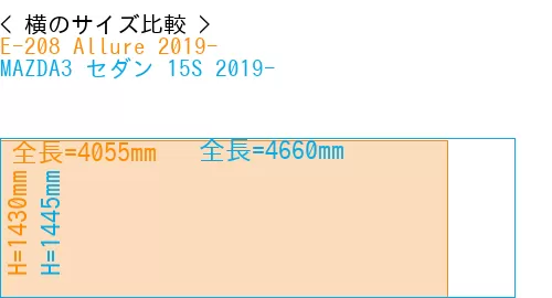 #E-208 Allure 2019- + MAZDA3 セダン 15S 2019-